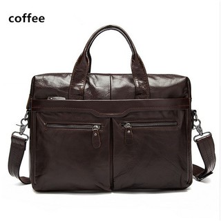 Genuine Leather Briefcase Messenger Bag Travel Business bag