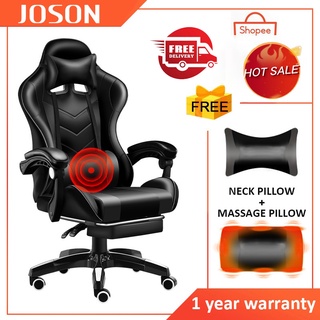 Gaming Chair Ergonomic Home Office Gaming Computer Chair Leather Panther Gaming Chair with Footstool