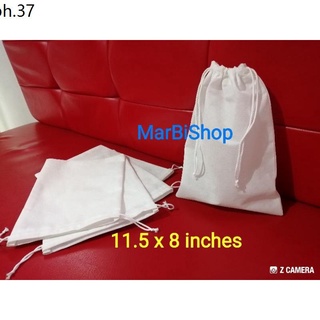 soap organizer White Ecobag Drawstring bag/pouch 11.5x8 inchesbags