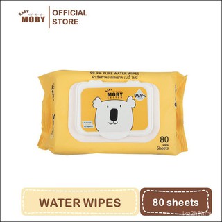 MYVX Baby Moby 99.9% Water Wipes - 80 Sheets