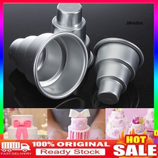 BEST DIY Mini 3-Tier Cupcake Pudding Chocolate Cake Mold Baking Pan Mould Party