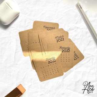 2022 Mini Calendar Stickers - Mini Calendars - Bullet Journal