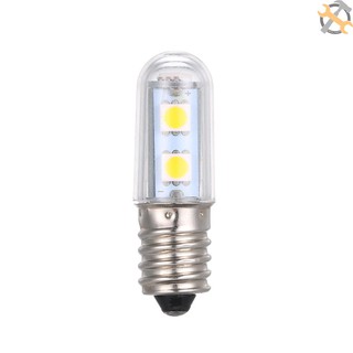 CUST AC220-240V 3W 7 LED Mini Refrigerator Light Bulb Freezer Cooler Lamp E14 Base Socket Holder Warm White Portable