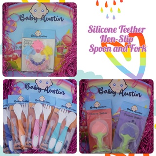 SILICONE TEETHER AND RATTLE FOR BABY