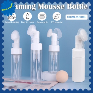 Mousse Foaming Bottle With Brush Pump Press Silicone Face Brush Foaming Bottle 100/200ML