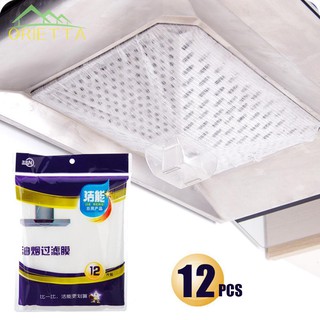 Home♛ 12pcs/set Nonwoven Range Hood Filter Kitchen Food Grease Oil Absorption Paper ♛ (8)