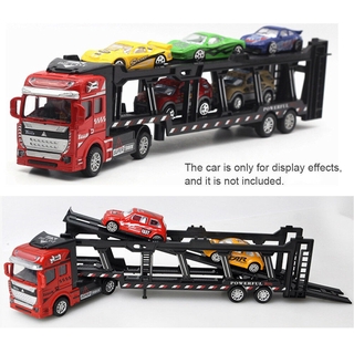1:48 Truck Tractor Trailer Alloy Diecast Model Car Transporter Vehicle Kids Toy