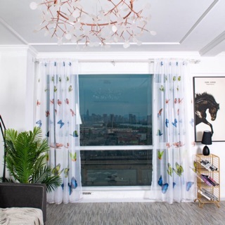 Butterfly Tulle curtain (Transparent) 1Pcs