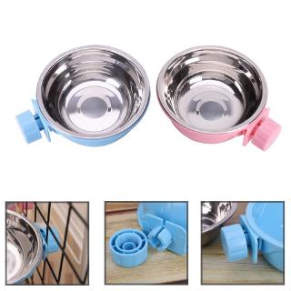 Hang-on Bowl Metal For Pet Dog Cat Crate Cage Food Water Bowl Stainless Steel Ho