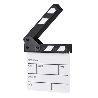 Compact Size Acrylic Clapboard Dry Erase TV Film Movie Director Cut Action Scene Clapper Board Slate (5)