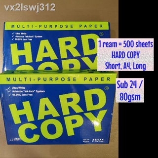 ❒Hard Copy Hardcopy Bond Paper/ Copy Paper Sub 24 / 80 GSM LONG