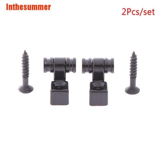 [Inthesummer] 2PCS Black Roller String Tree Guide Retainer Parts For Electric Guitar