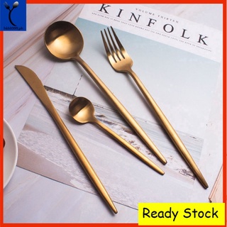 4 Piece Set / Gift Box Stainless Steel Knife Fork Spoon Set Portuguese Style Western Restaurant Hotel Tableware (1)