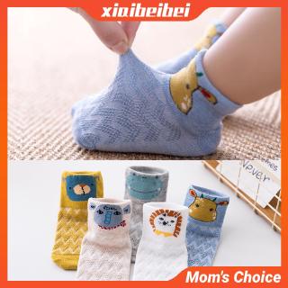 [xiaibeibei] 5pairs/set Baby Cotton Socks Toddler Animal Design Soft Anti-slip Infant Kids Baby Socks 0-5Y