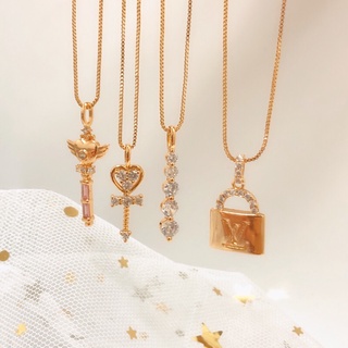 YH Rose Gold Plated Fashion Pendant Necklace (Free Box)