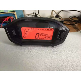 【Good quality】COD 12V Universal Motorcycle LCD Digital 13000rpm Speedometer Backlight Motorcycle Odometer (2)