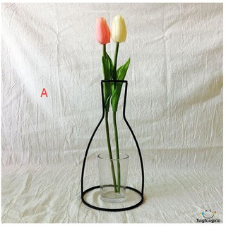 NII-Creative Elegant Plant Flower Iron Vase Simple Diverse (2)