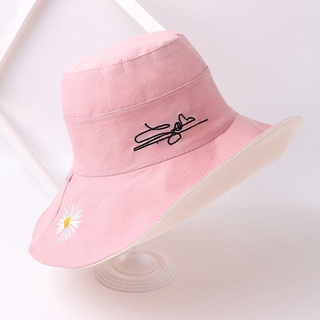 Pet Clothing & Accessories ✠∋✇Daisy Summer Hat Women's Reversible Bucket Hat Beach Hat