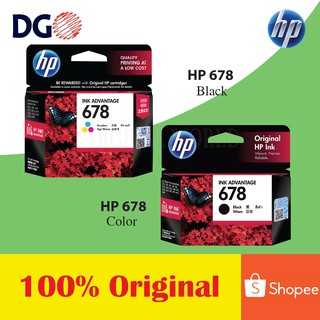 ORIGINAL HP 678 Black ( CZ107AA ) & HP 678 Tri - Colour ( CZ108AA ) Ink Advantage Cartridge / Combo