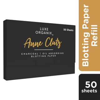 【spot goods】✆☎▩LUXE ORGANIX Anne Clutz Charcoal Oil Absorbing Blotting Paper with Compact Mirror 50