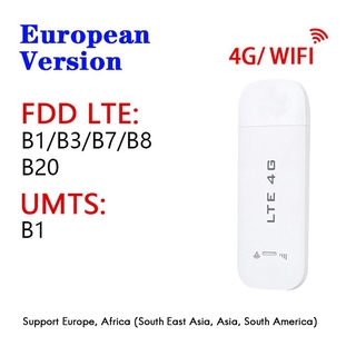 4G WiFi Router USB Dongle Wireless Modem 100Mbps with SIM Card Slot Pocket Mobile WiFi for Car Wirel