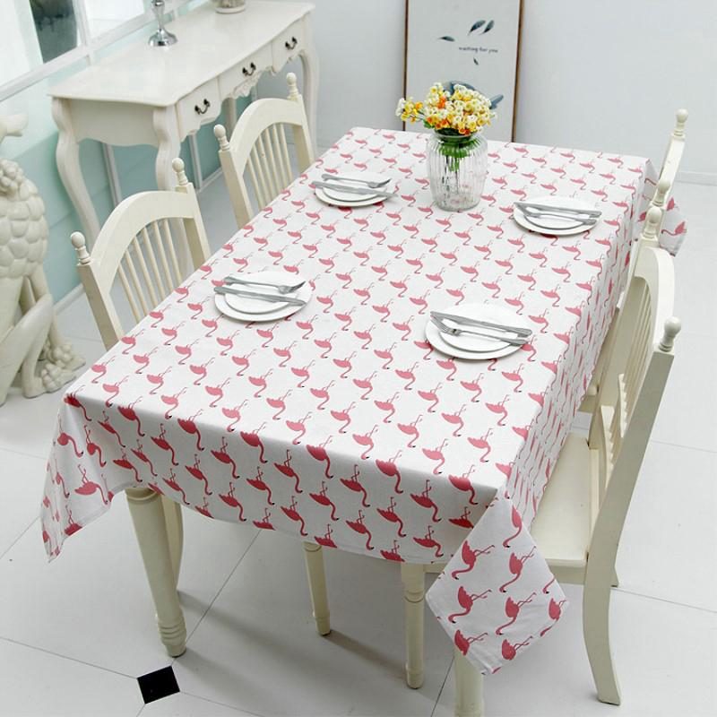 Flamingo Print Table Cover Polyester Tablecloth Coffee Table Home Decor Furniture Dustproof Manteles