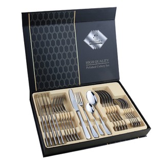 24-Piece Stainless Steel Flatware Set cutlery set