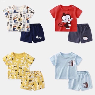 baby girl clothes▦Baby Set Cartoon T-Shirt + Shorts Terno Tshirt Shorts Set Pajama(60-90cm)