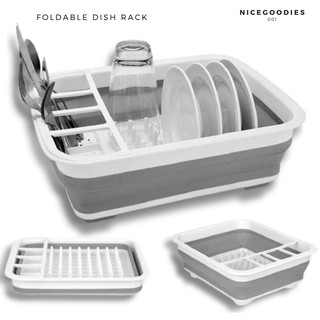 Foldable Dish Rack Plates Drying Rack Kitchen Storage Bowl Holder Kitchen Utensils Organizer