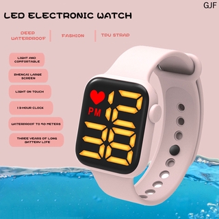 【Ready Stock】COD 2021 Square LED Electronic Watch Male and Female Students Outdoor Sports Waterproof Apple Type Led Electronic Watch Apple Watch