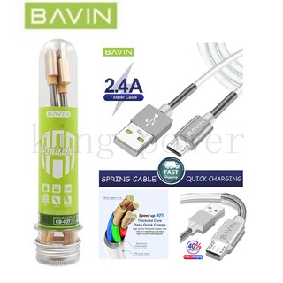 BAVIN CB037 2.4A fast Charging And Data Transfer usb Cable Tube Case for micro type c iphone