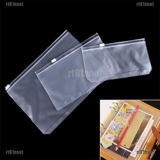 【COD•RT81】A5/A6/A7 Transparent Zip Lock Envelope Binder Pocket Refill Organise
