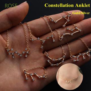 ROSE Diamonds Friendship Gift Constellation Anklets