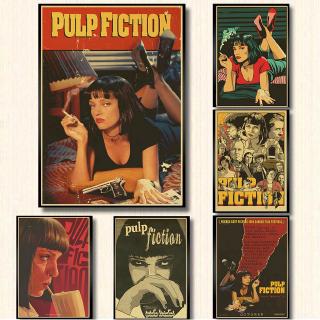 Pulp Fiction Posters Vintage Paper Retro anime poster poster Vintage Home Wall sticker Decor Quentin Tarantino