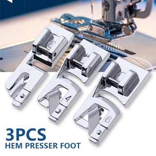3pcs New Domestic Sewing Machine Foot Presser Rolled Hem Feet For Brother Singer
