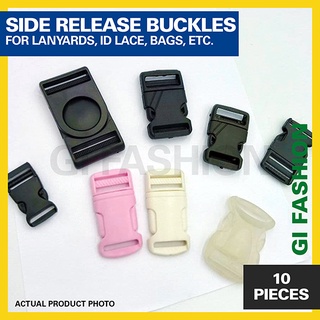 10 PIECES Side Release Buckle ID Button Dig for lanyards bag ID lace (1)