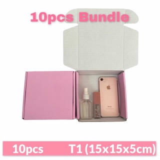10pcs T1 Pink/Brown Corrugated Box Shipping Carton