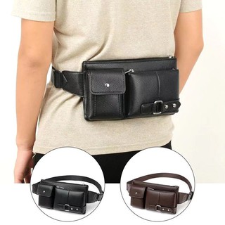 Korean waist belt Leather Crossbody Casual Messenger yazi Bag #2757