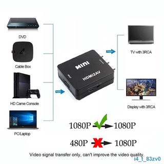 Explosion▦✱❇COD HDMI TO AV Scaler Adapter HDMI to RCA AV/CVSB L/R Video 1080P HDMI To AV Mini HD Vid