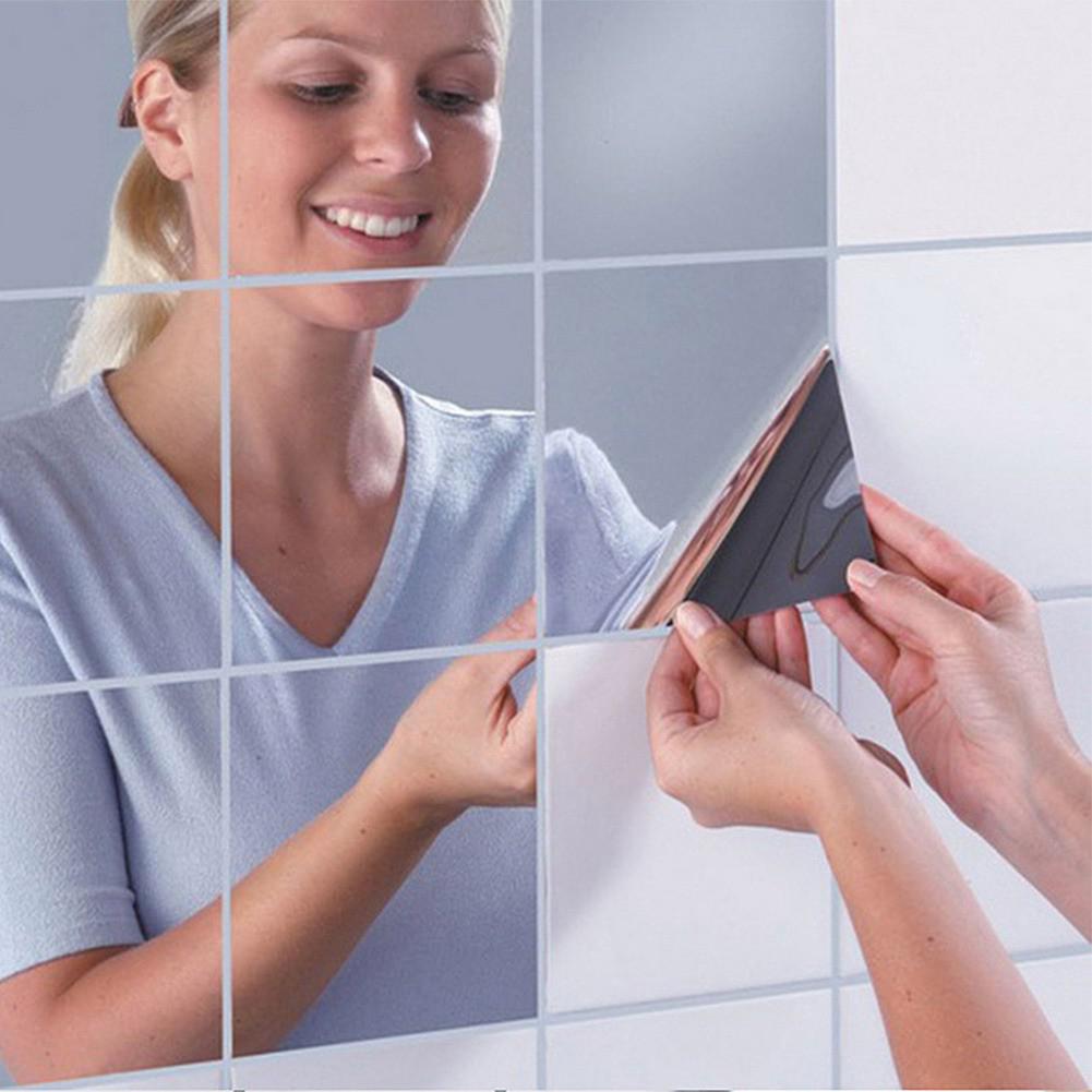 3D Mirror Wall Stickers Self Adhesive Mirror Acrylic Material