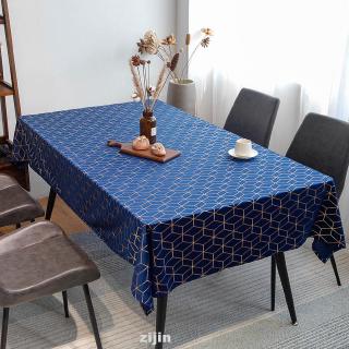 Home Decor Square Elegant Nordic Style Spillproof Jacquard Geometric Kitchen Dinning Table Cloth