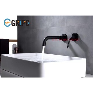 GRIPO High End 304 stainless Concealed Basin Faucet hot and cold matte black GP1363