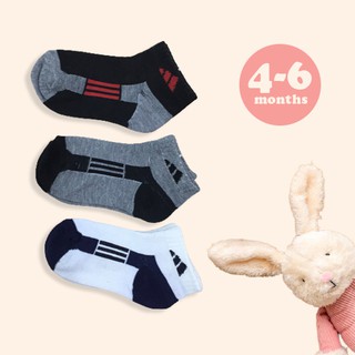 Kids Cotton Assorted Socks 3Pairs 4-6Months