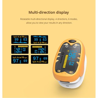 Hot Sale Rechargeable Finger Pulse Oximeter SpO2 PR OLED for Children 1-12 Years Old top1store.ph