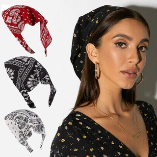 Triangle scarf elastic headband floral headband square scarf headband scrunchie ribbon hair tie