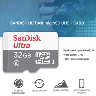 【Fast Delivery】sandisk memory cardSanDisk Ultra SD Card 32GB Memory Card Micro TF Card Class 10 (1)