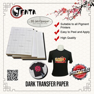 3G Jet Opaque Dark Transfer paper A4 (10Pcs)