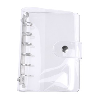 msy-Notebook Transparent Loose Leaf Ring Inner Core Spiral Cover With 6 Hole