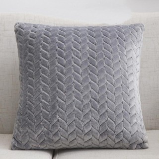 YJFASHION 43*43cm Home supplies sofa solid color plush simple pillowcase (9)