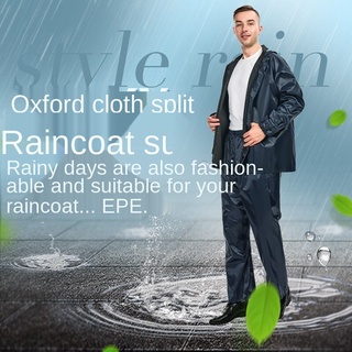 Terno Raincoat For Men Reflective Split Suit Outdoor Waterproof Thick Adult Raincoat Rainsuit